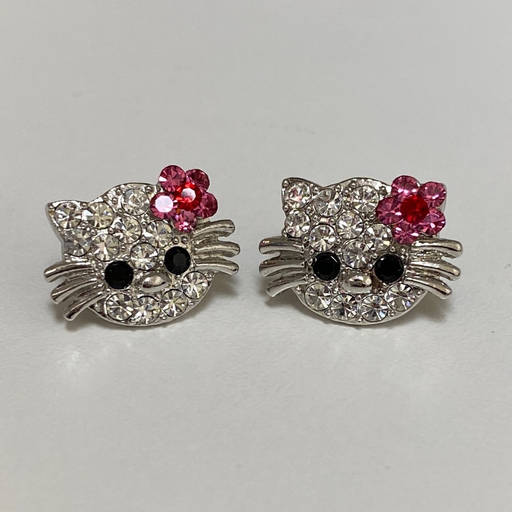 Betsey Johnson Hello Kitty Diamond Earrings